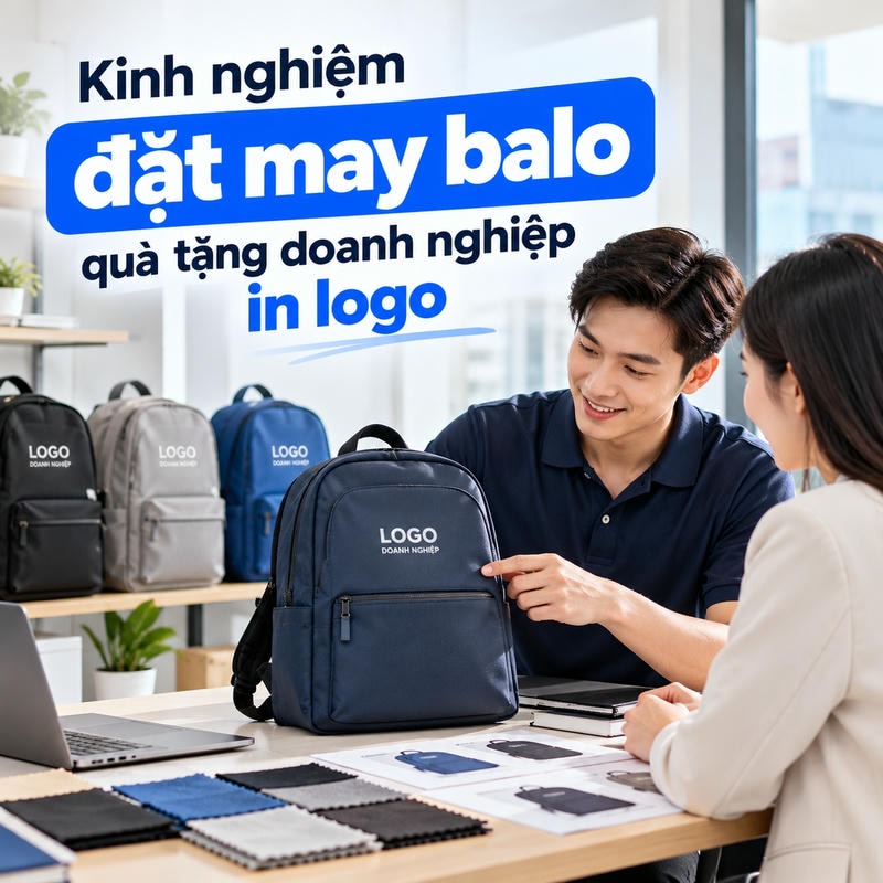 Kinh nghiệm đặt may balo quà tặng doanh nghiệp in logo