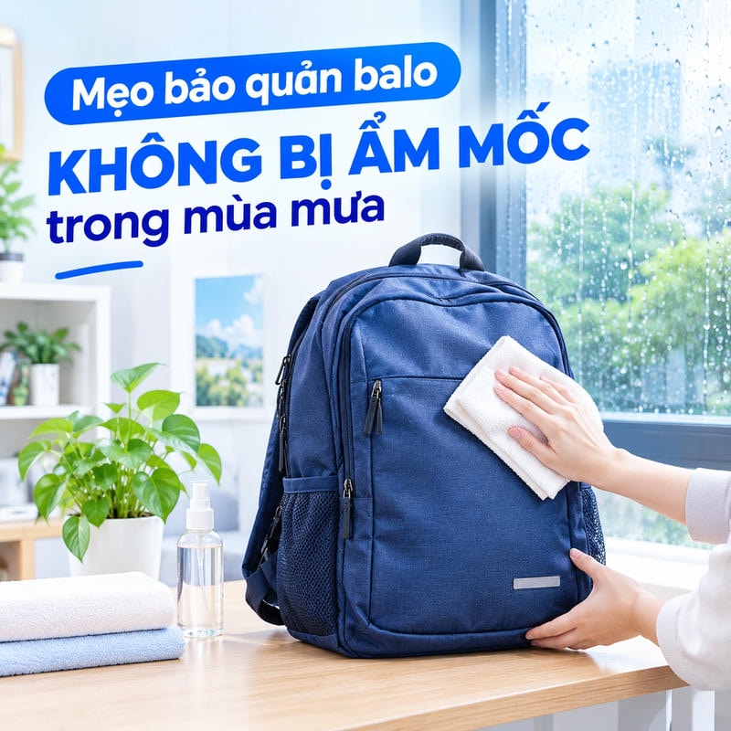 Mẹo bảo quản balo không bị ẩm mốc trong mùa mưa