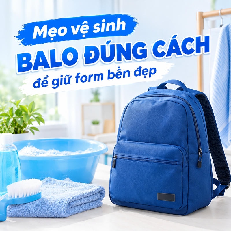 Mẹo vệ sinh balo đúng cách để giữ form bền đẹp