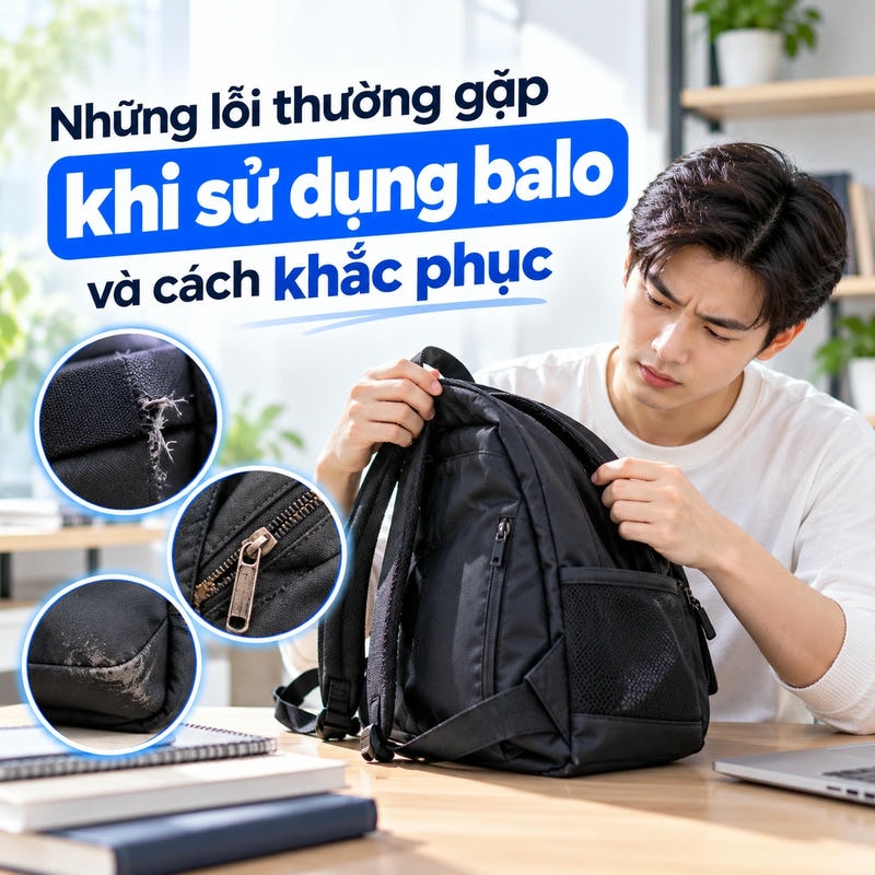 Những lỗi thường gặp khi sử dụng balo và cách khắc phục